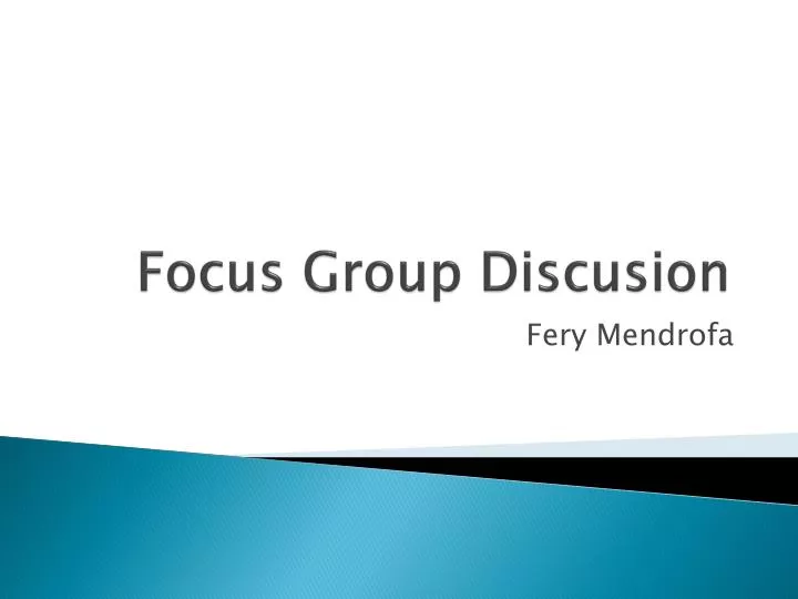 focus group discusion