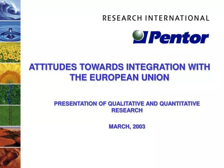 attitudes towards integration with the european union