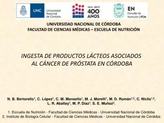 Ingesta de Productos Lácteos asociados al Cáncer de Próstata en Córdoba
