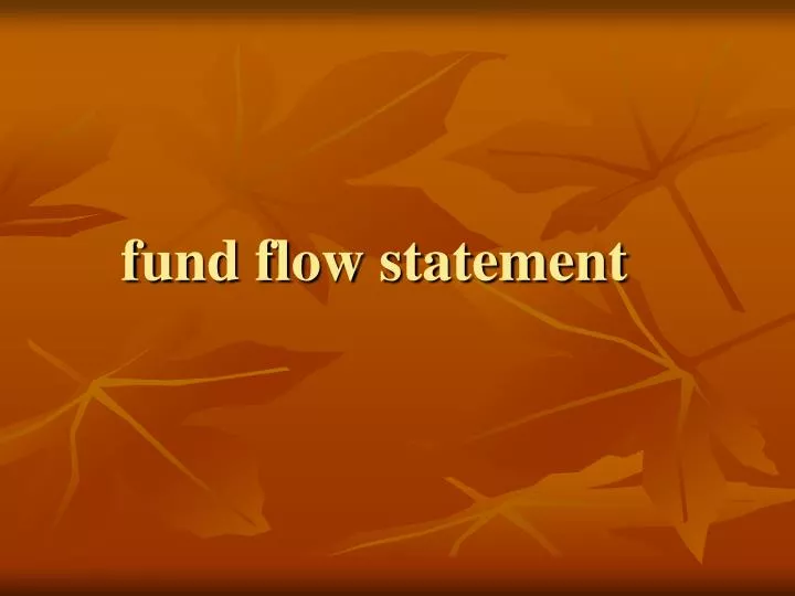 fund flow statement