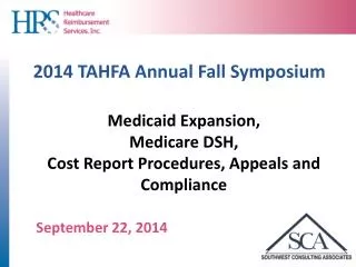 2014 TAHFA Annual Fall Symposium