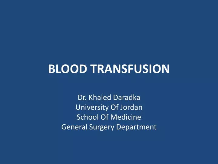 blood transfusion