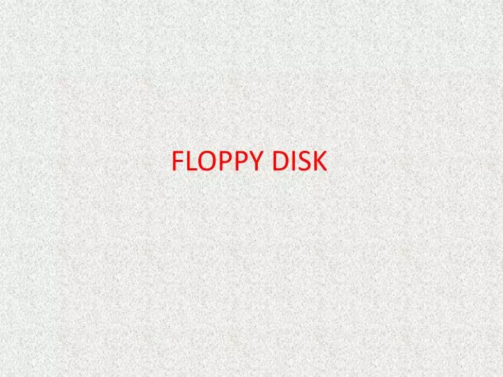 floppy disk