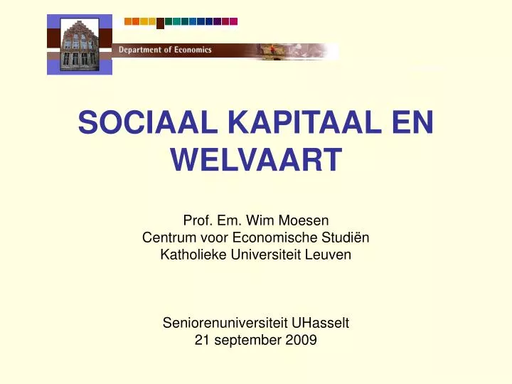 sociaal kapitaal en welvaart