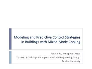 Modeling and Predictive Control Strategies in Buildings with Mixed-Mode Cooling