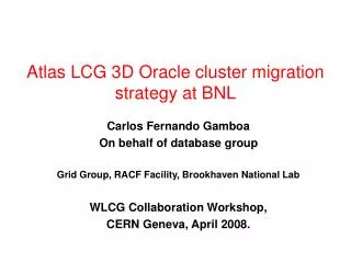Atlas LCG 3D Oracle cluster migration strategy at BNL