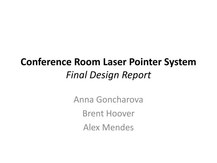conference room laser pointer system final design report