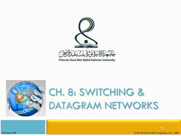 ch 8 switching datagram networks