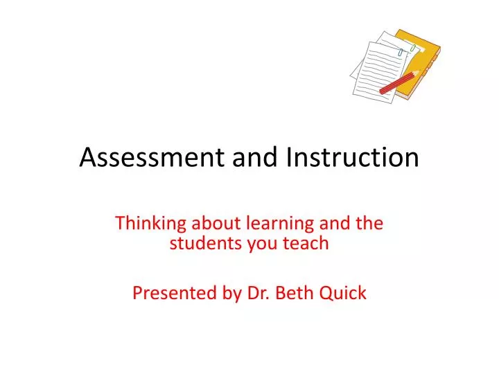 assessment and instruction
