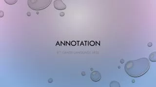 Annotation