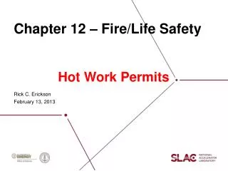 Chapter 12 – Fire/Life Safety