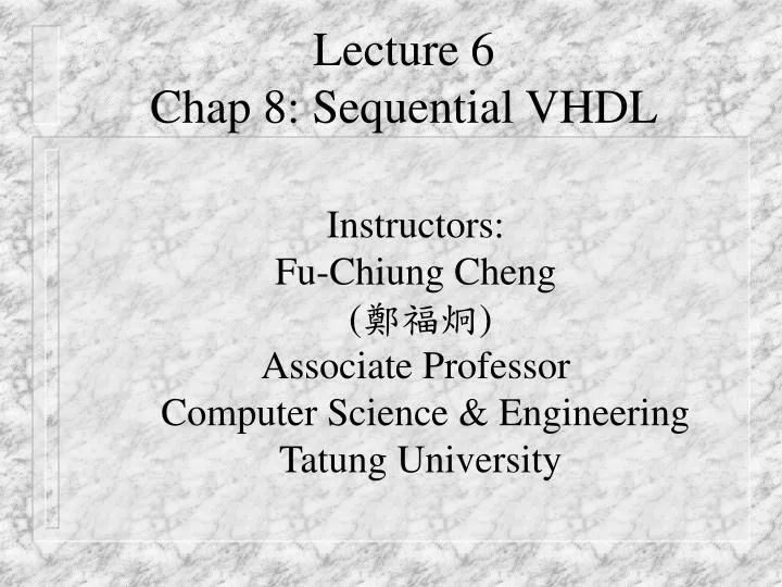 lecture 6 chap 8 sequential vhdl