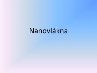 Nanovlákna