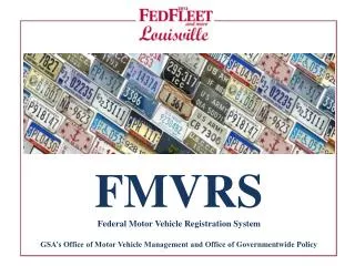 FMVRS Federal Motor Vehicle Registration System