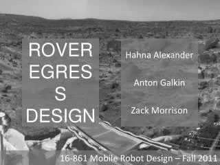 Rover Egress Design