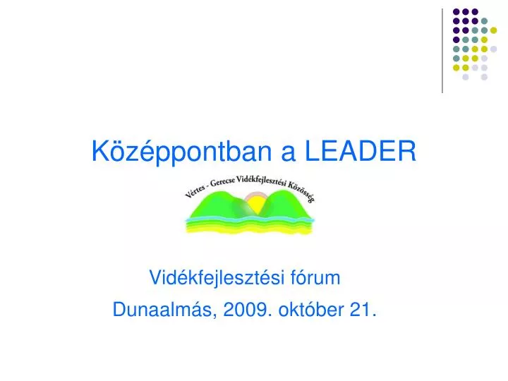 k z ppontban a leader