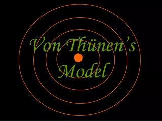 Von Thünen’s Model