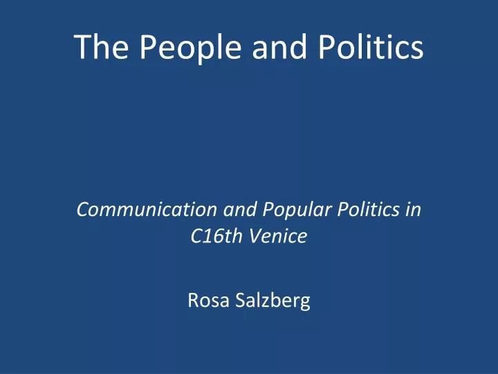 the people and politics