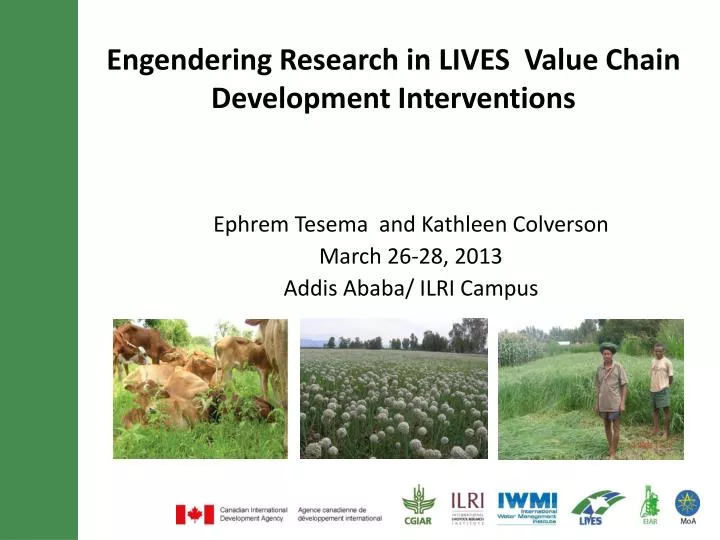 engendering research in lives value chain development interventions