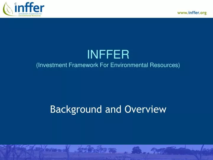 inffer investment framework for environmental resources