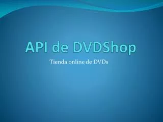 API de DVDShop