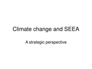 Climate change and SEEA