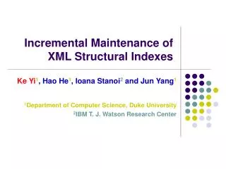 Incremental Maintenance of XML Structural Indexes