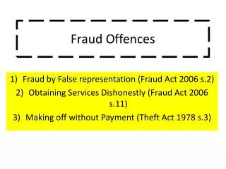 Fraud Offences