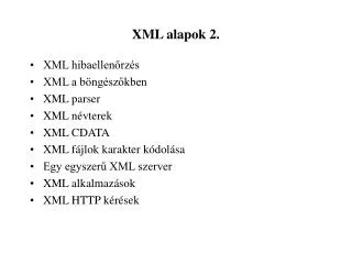 XML alapok 2.