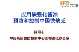 陈君石 中国疾病预防控制中心食物强化办公室