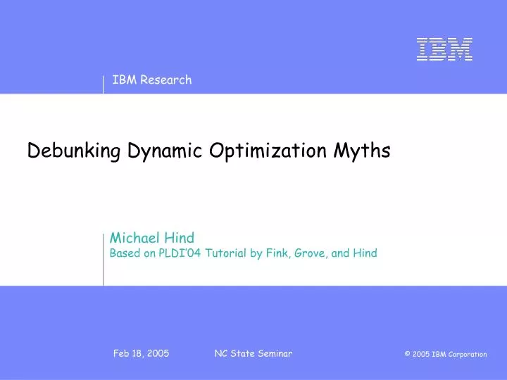 debunking dynamic optimization myths