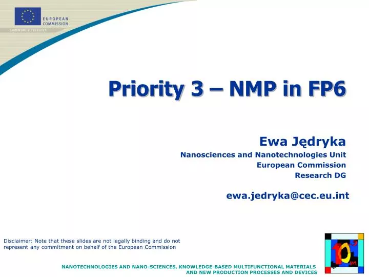 priority 3 nmp in fp6