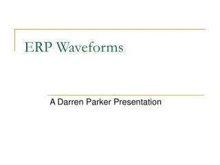 ERP Waveforms
