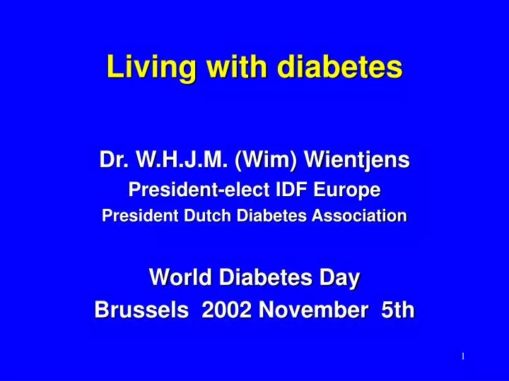 living with diabetes