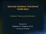Exercise Solutions: Functional Verification - slide 1