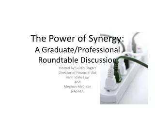 The Power of Synergy: A Graduate/Professional Roundtable Discussion