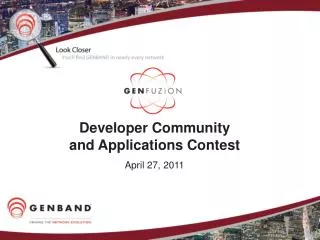 Developer Community and Applications Contest