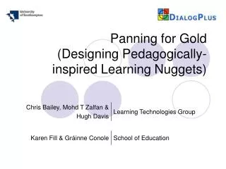 Panning for Gold (Designing Pedagogically-inspired Learning Nuggets)
