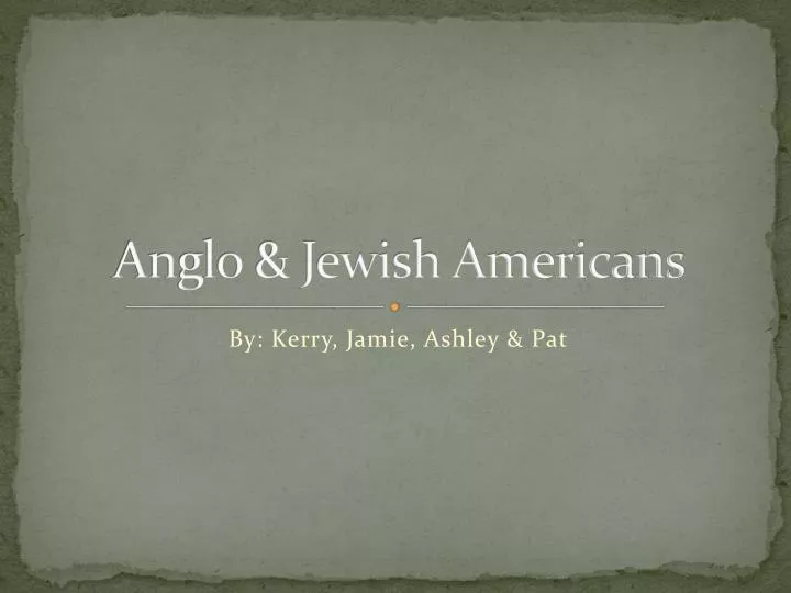 anglo jewish americans