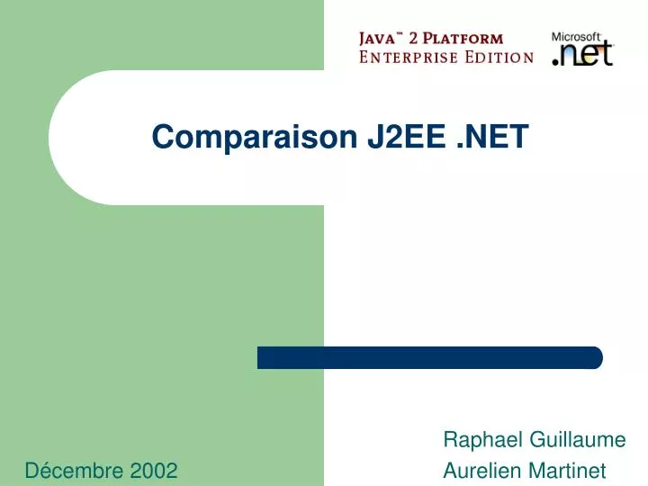 comparaison j2ee net