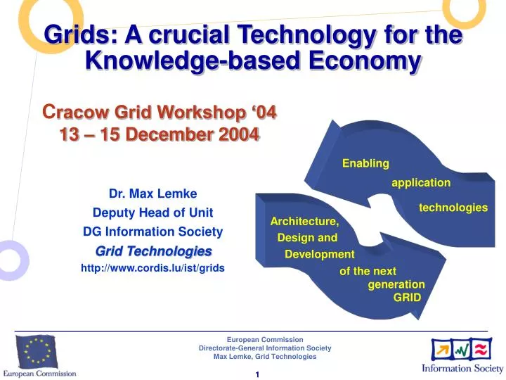 grids a crucial technology for the knowledge based economy