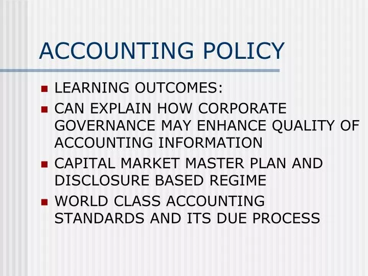 accounting policy