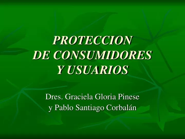 proteccion de consumidores y usuarios