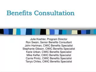 Benefits Consultation
