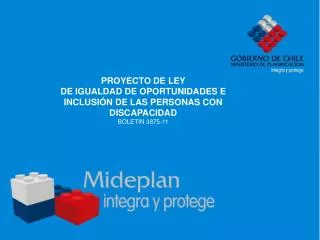 PROYECTO DE LEY DE IGUALDAD DE OPORTUNIDADES E INCLUSIÓN DE LAS PERSONAS CON DISCAPACIDAD