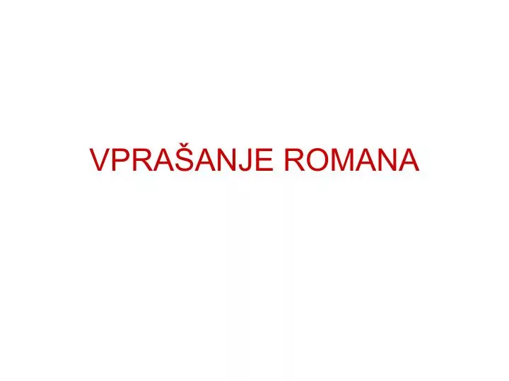 vpra anje romana