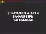 SUKATAN PELAJARAN BAHARU STPM 944 EKONOMI - slide 1