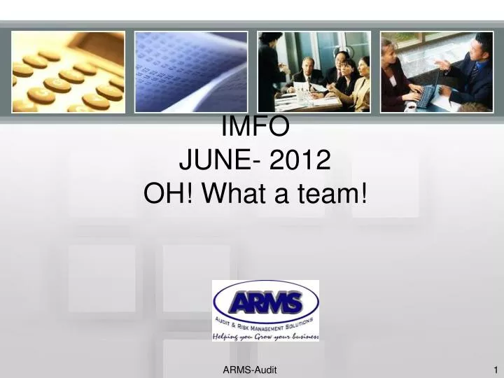 imfo june 2012 oh what a team