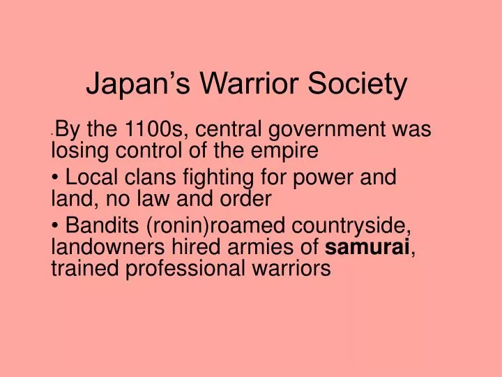 japan s warrior society