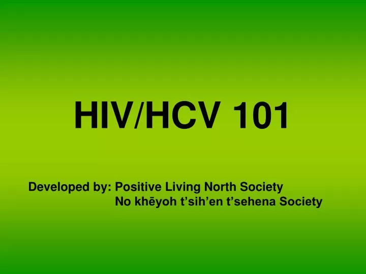 hiv hcv 101